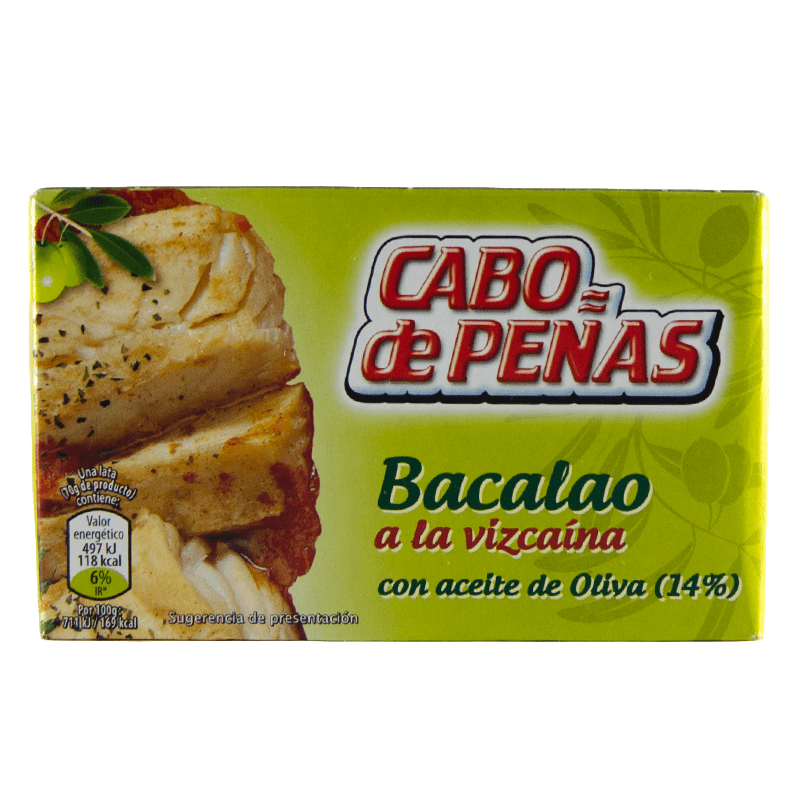 Bacalao a la Vizcaina 70 g. Cabo de Pe&ntilde;as.