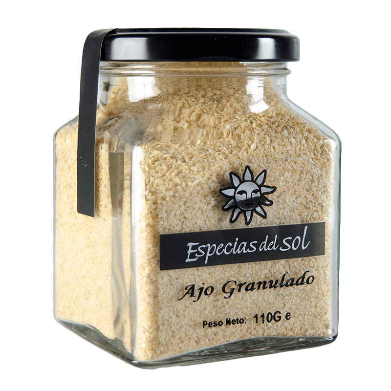 Ajo granulado. Tarro 110g. Especias del Sol