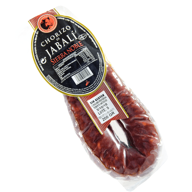 Chorizo de jabal&iacute; sarta 200 g. Sierra Noble.