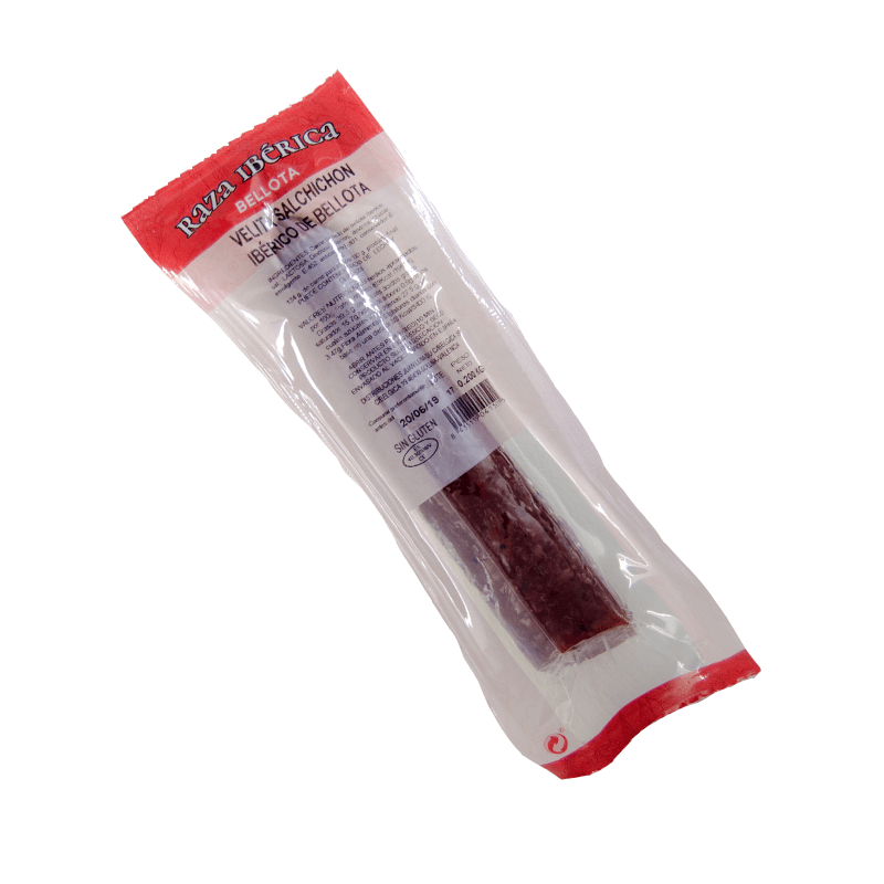Salchich&oacute;n Ib&eacute;rico de Bellota. Velita de 200 g. Raza Ib&eacute;rica.
