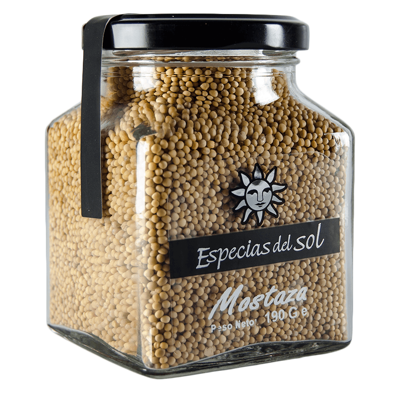 Mostaza en grano. Tarro 190g. Especias del Sol
