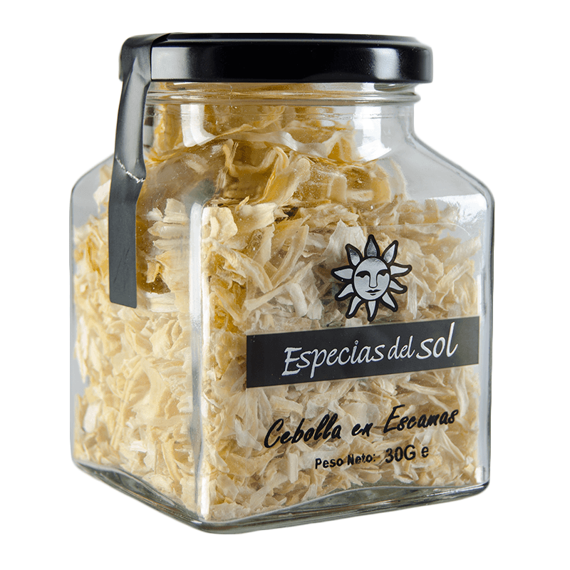 Cebolla en escamas. Tarro 30g. Especias del Sol