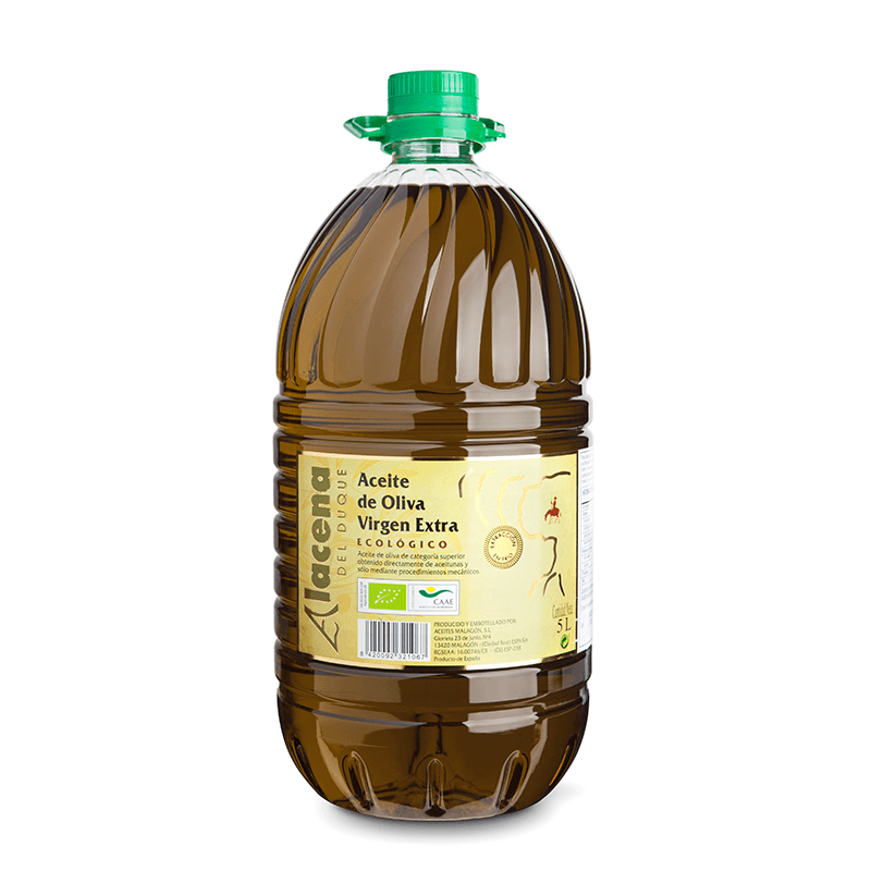 Aceite de Oliva Ecol&oacute;gico. 5 l. Alacena del Duque.
