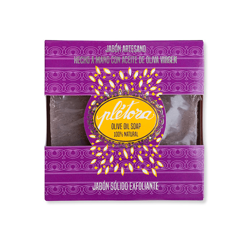 Jab&oacute;n 100% natural Exfoliante. 100 g. Pl&eacute;tora.