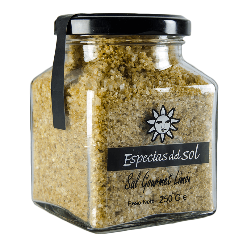 Sal Gourmet de Lim&oacute;n, Tarro 250 g. Especias del Sol