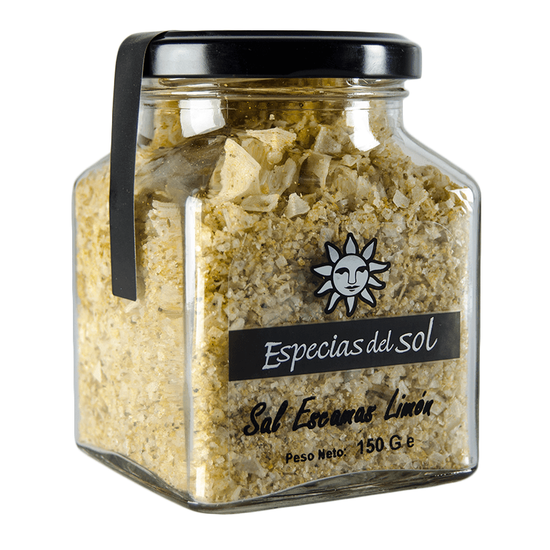 Sal en Escamas Lim&oacute;n, Tarro 150 g. Especias del Sol