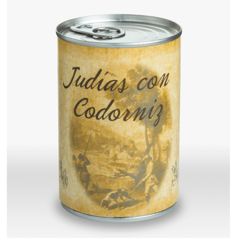 Jud&iacute;as con codorniz, 415 g. Huertas Gourmet.