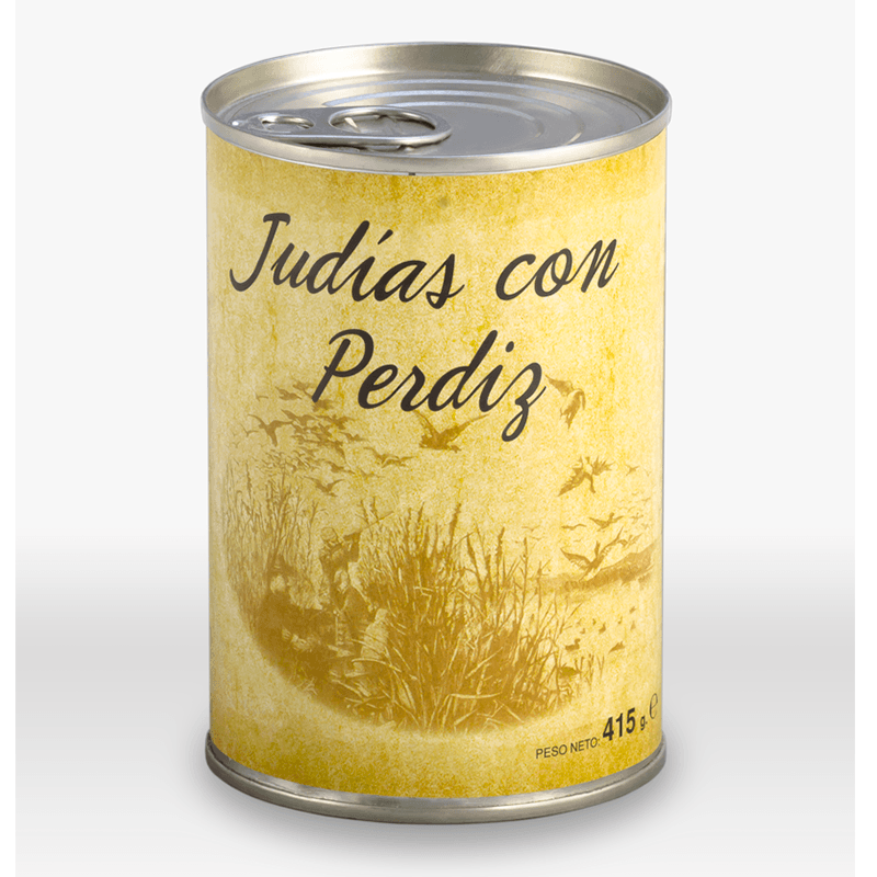 Jud&iacute;as con perdiz, 415 g. Huertas Gourmet.