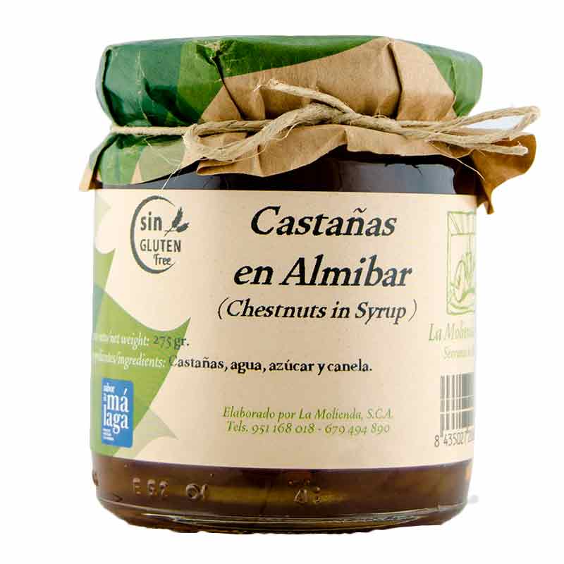Casta&ntilde;as en almibar  275 grs. La Molienda.