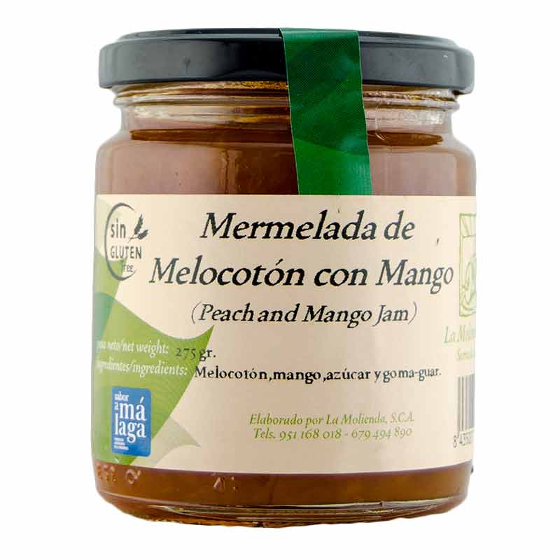 Mermelada de melocot&oacute;n con mango 275grs. La Molienda.