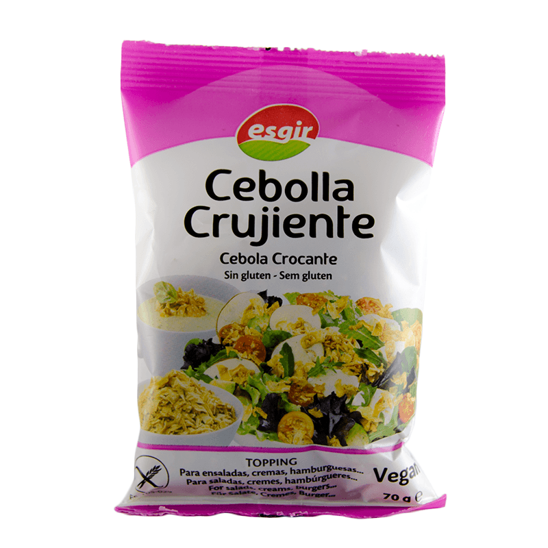 Cebolla frita sin gluten, 70 g. Esgir.