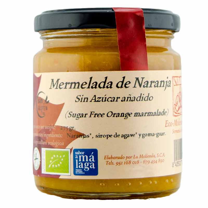 Mermelada de naranja sin az&uacute;car eco 275grs. La Molienda.