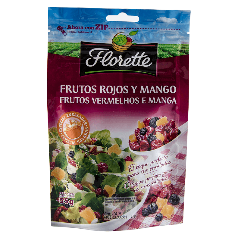 Frutos Rojos y Mango, 55 g. Florette.