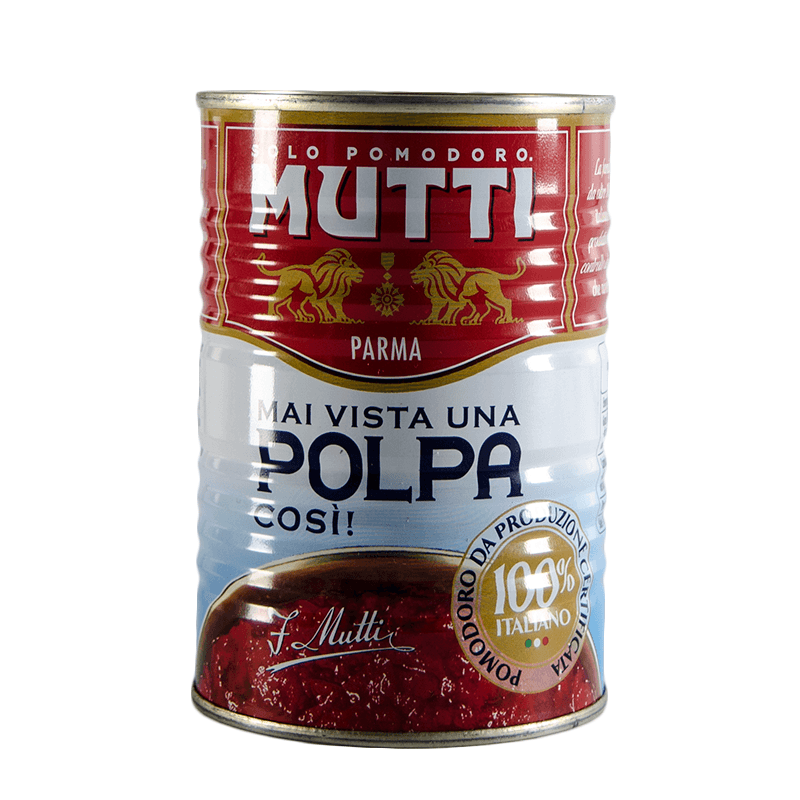 Mutti. Polpa di Pomodoro, 400 grs. Sabor, fragancia y color.