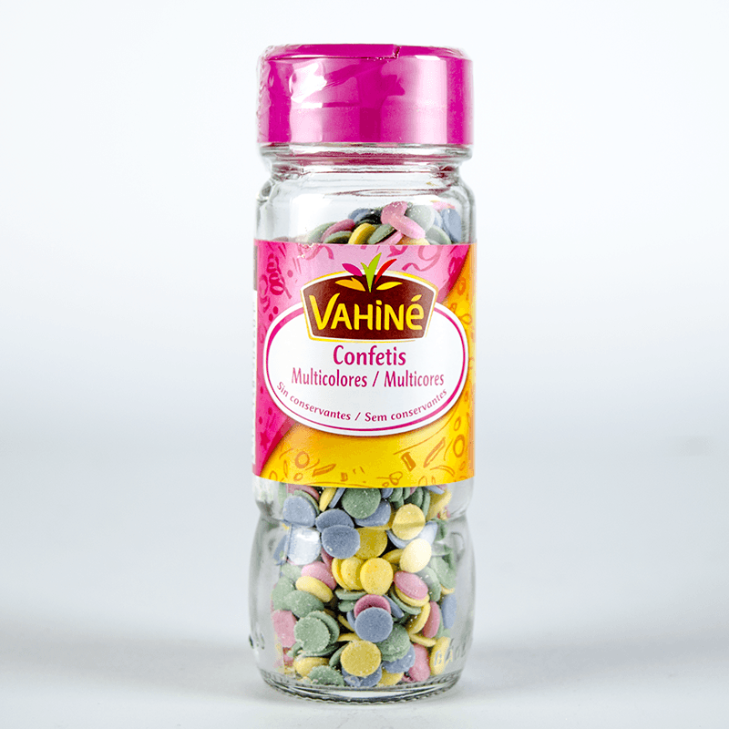 Confetis Multicolores, bote 45 g. Vahin&eacute;