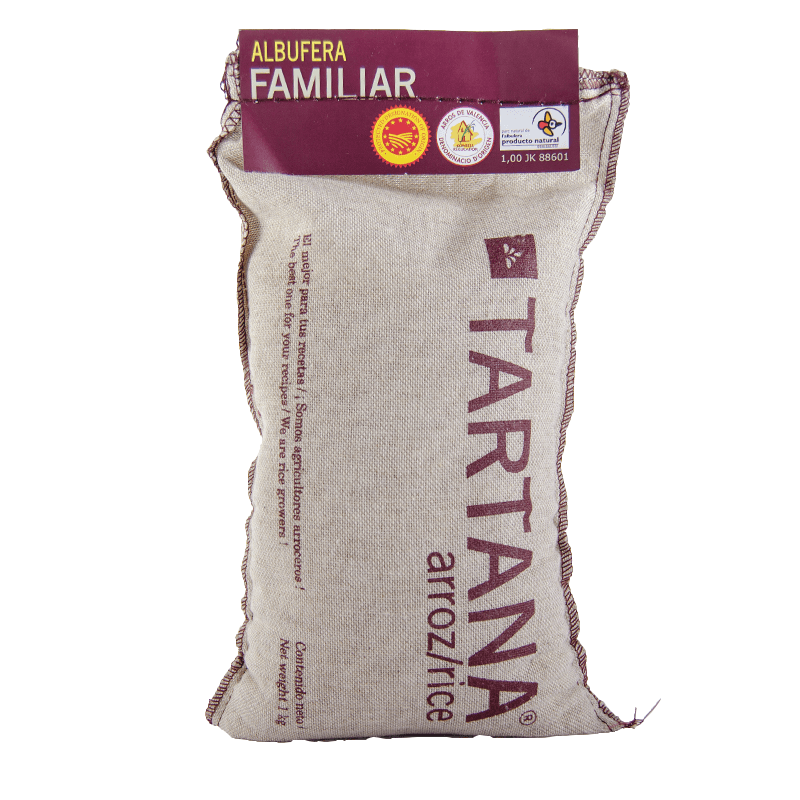 Arroz Albufera, 1 kg. Tartana. Tradici&oacute;n familiar.
