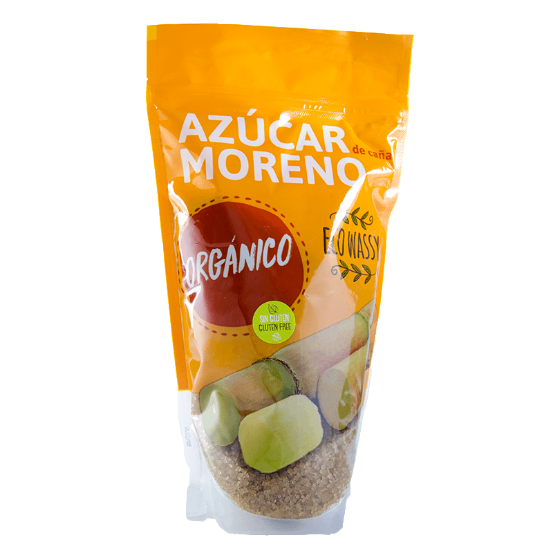 Az&uacute;car Moreno de Ca&ntilde;a Org&aacute;nico, 500 grs. Ecowassy.