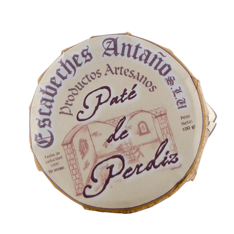 Pat&eacute; de Perdiz, bote 100 g. Escabeches Anta&ntilde;o