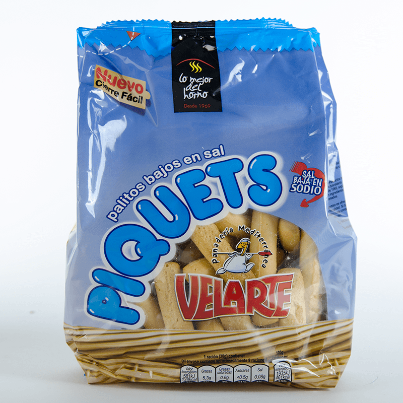 Picos bajos en sal, 250 g. Velarte.