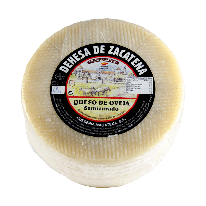 Queso Oveja Semicurado. 2.2 kg. Dehesa de Zacatena.