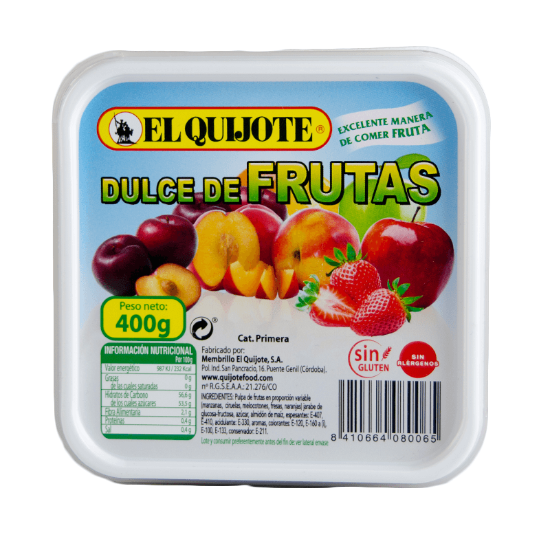 Dulce de Frutas, 400 grs. El Quijote.