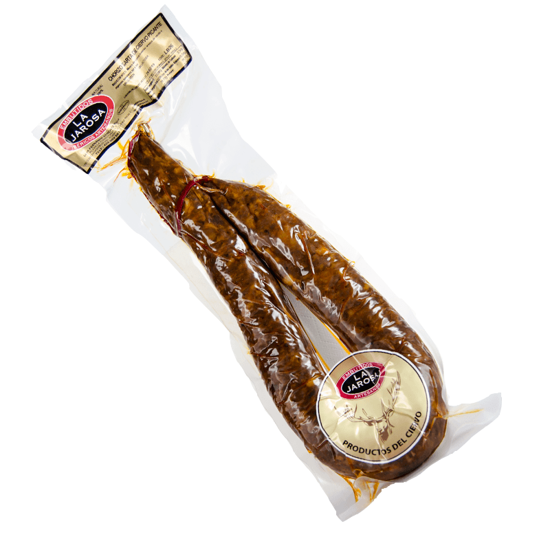 Sarta de Chorizo de Ciervo Picante. La Jarosa. Sin conservantes ni colorantes.