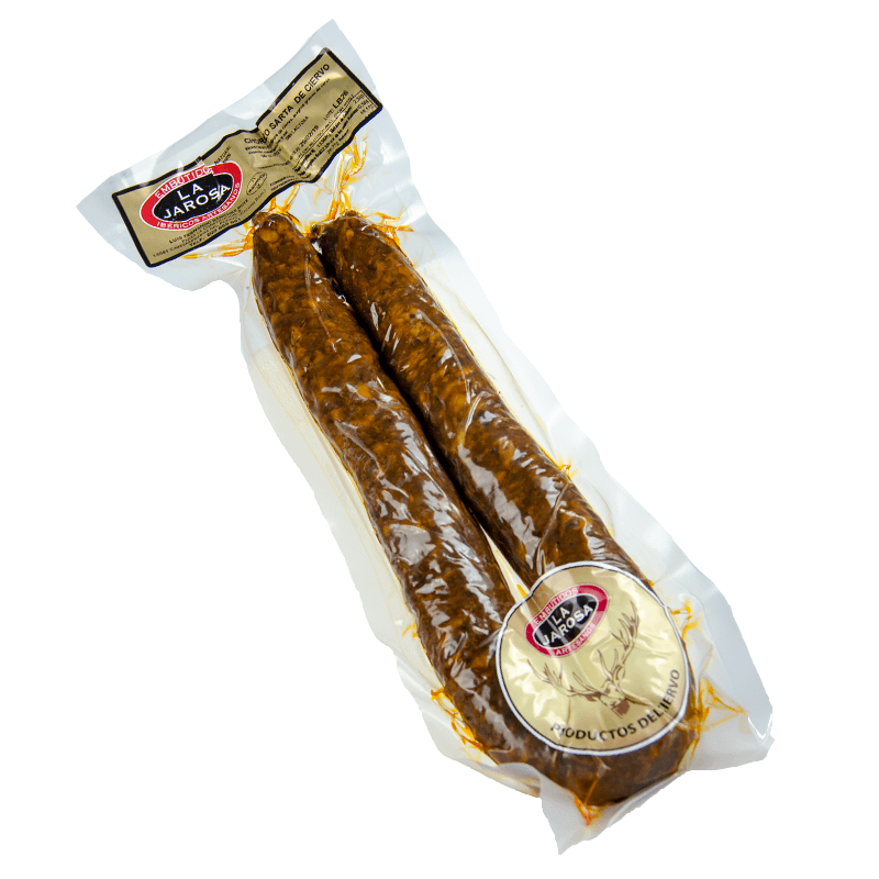 Sarta de Chorizo de Ciervo Dulce. La Jarosa. Sin conservantes ni colorantes.