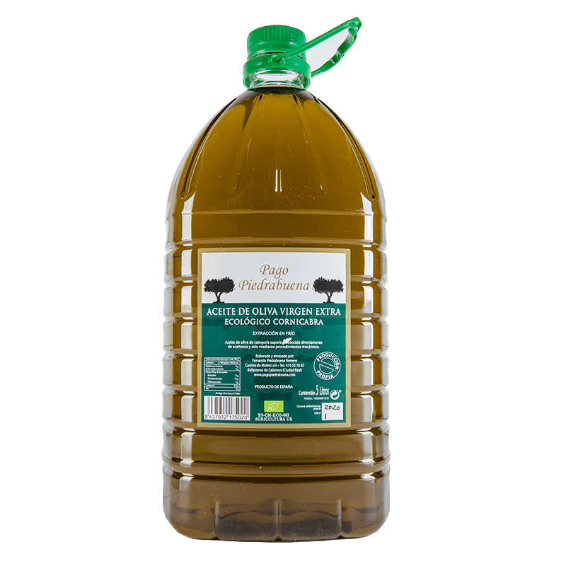 Aceite de Oliva Virgen Extra Ecol&oacute;gico, 5 l. Pago de Piedrabuena.