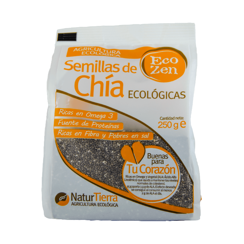 Semillas de Ch&iacute;a ecol&oacute;gicas, 250 grs. Eco Zen.