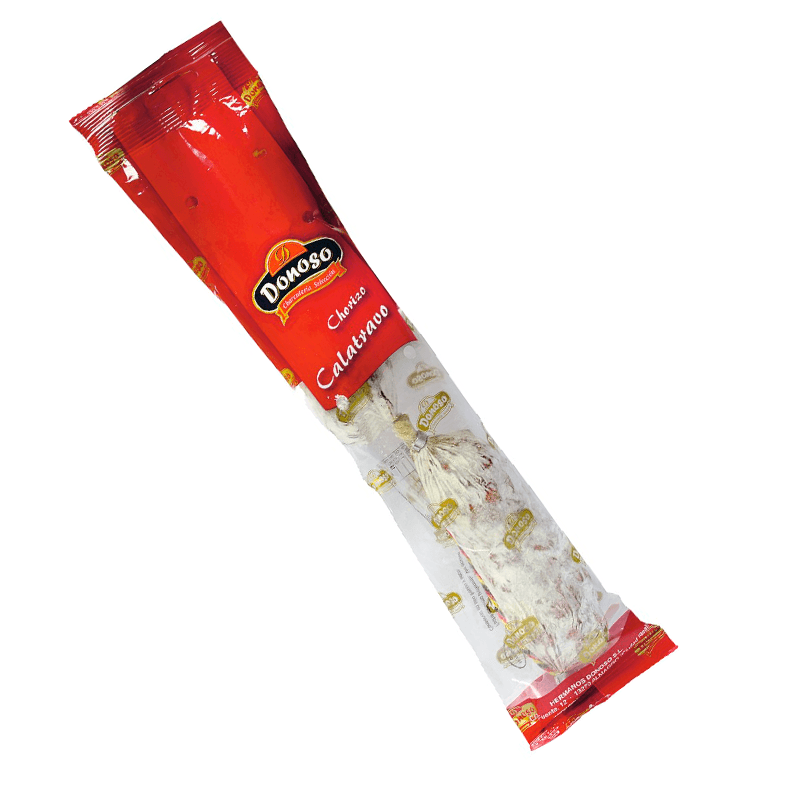 Chorizo Calatravo Duplo 350 grs. (Dulce o Picante). Donoso.