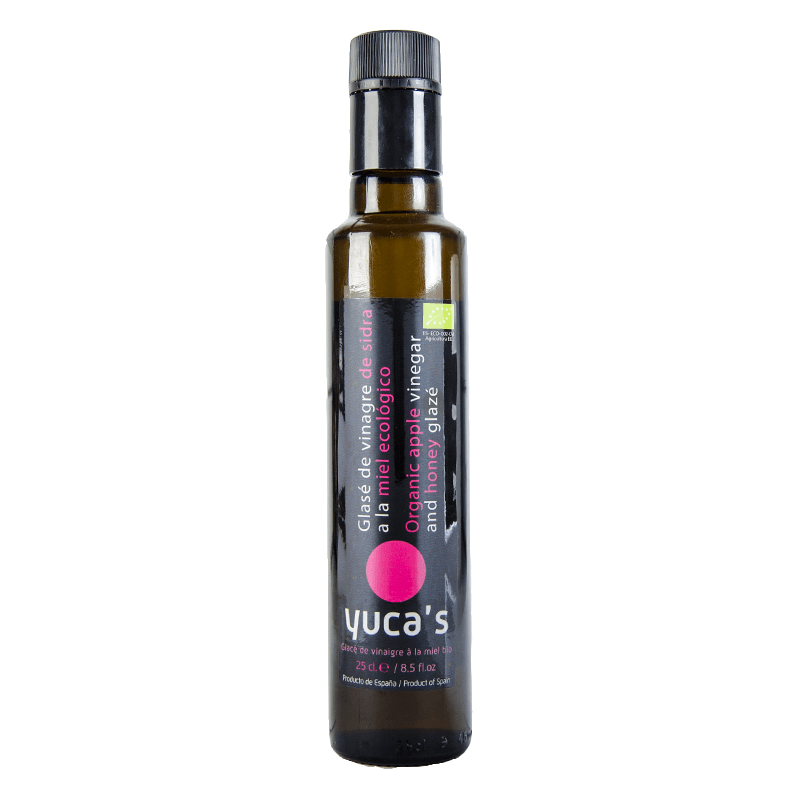 Glac&eacute; de Vinagre de sidra a la miel ecol&oacute;gico, 250 ml. Yuca's.