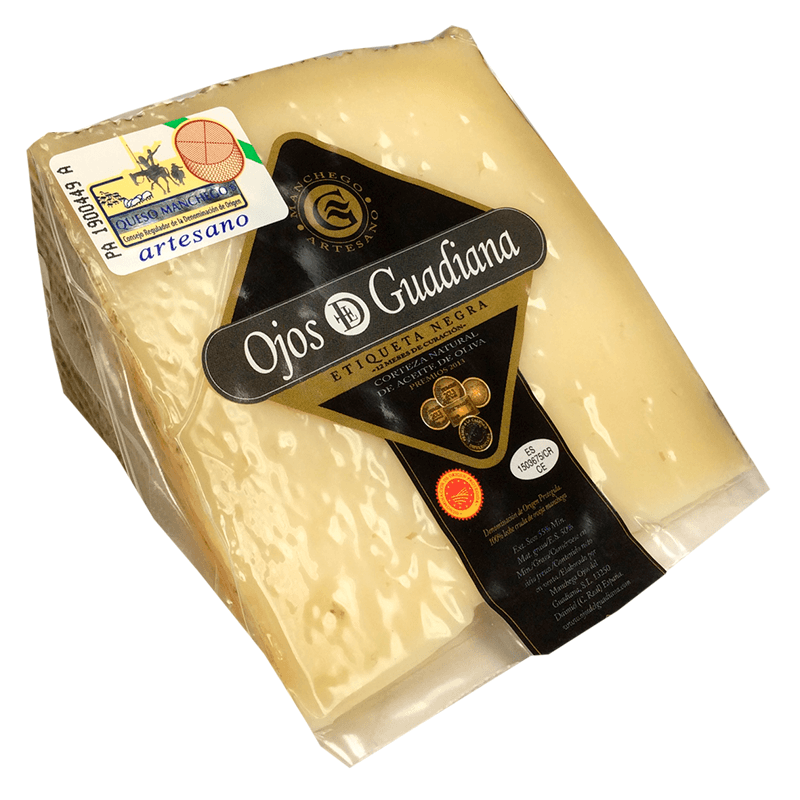 Queso Manchego Etiqueta Negra D.O. Cu&ntilde;a 250 grs. Ojos del Guadiana. Artesano leche cruda.
