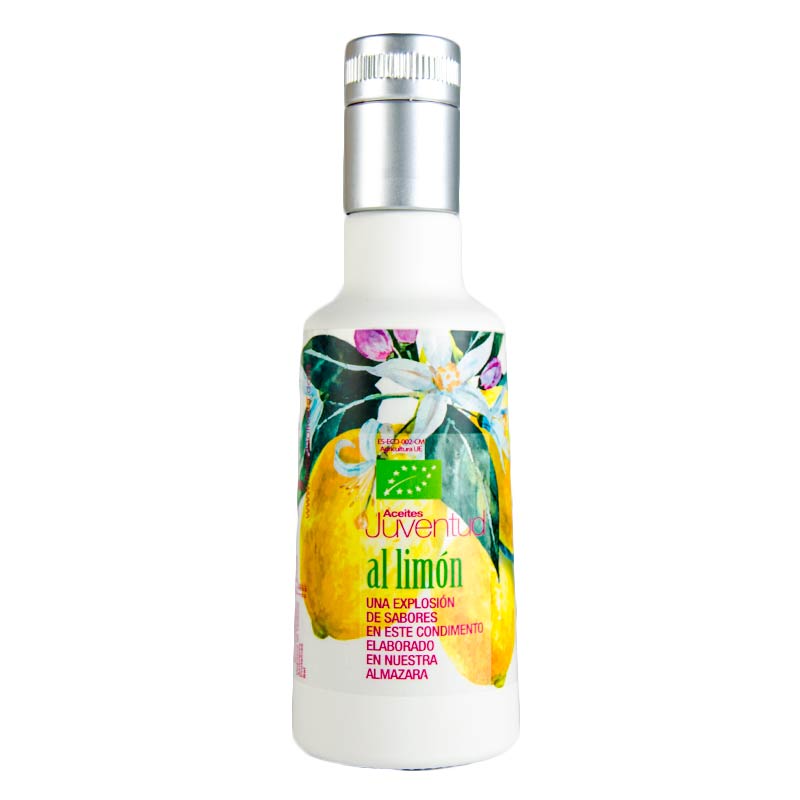Aceite Ecol&oacute;gico de Oliva con Lim&oacute;n, 250 ml. Juventud.