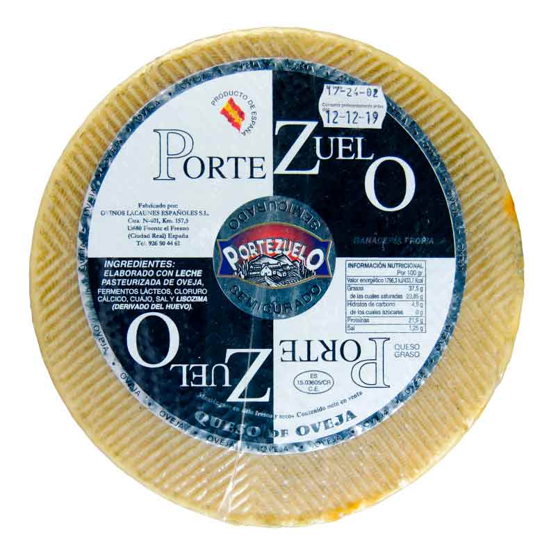 Queso de Oveja Semicurado. Portezuelo.