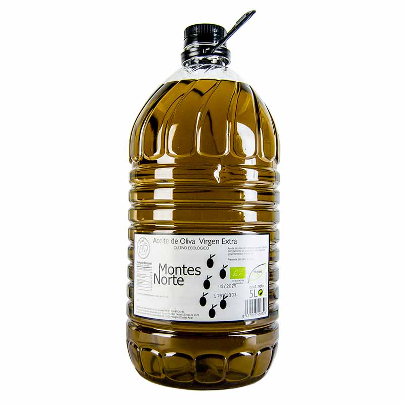 Aceite Oliva Virgen Extra. Ecol&oacute;gico. 5 l. Montes Norte.