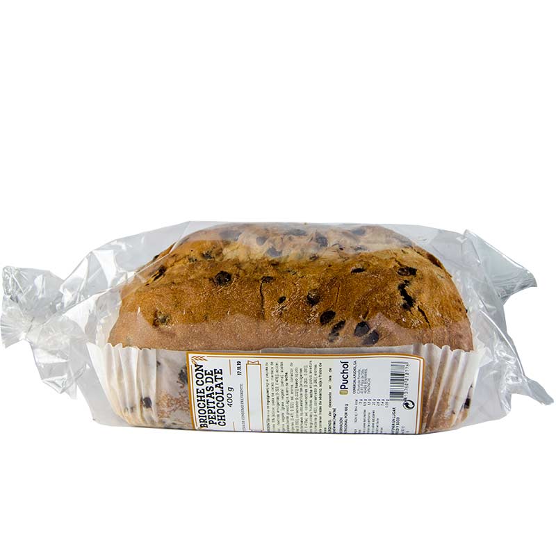 Brioche con pepitas de chocolate. 400 grs. Puchol