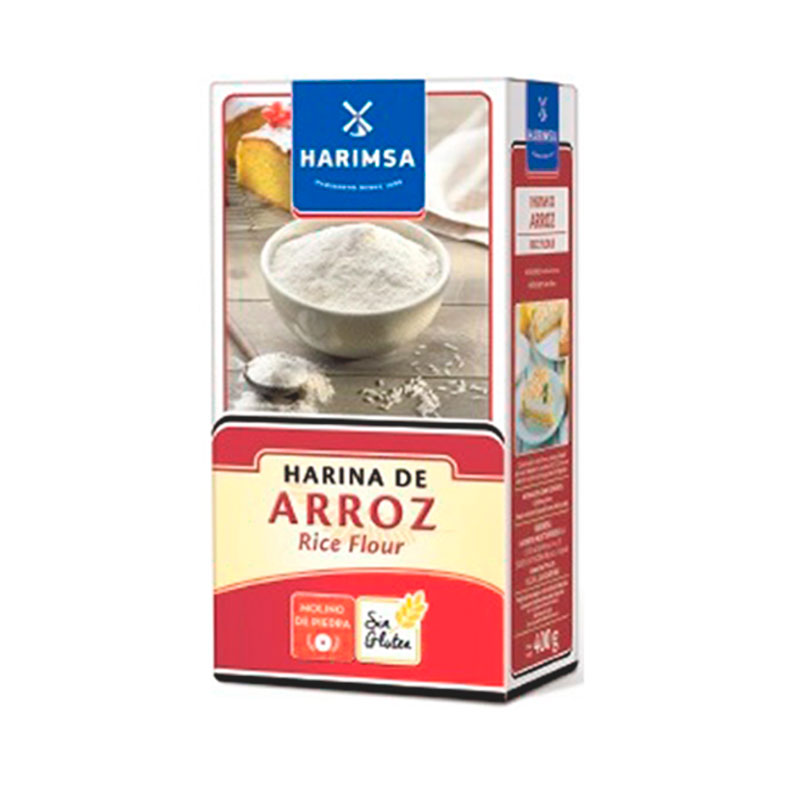 Harina de arroz sin gluten. 400 gr. Harimsa
