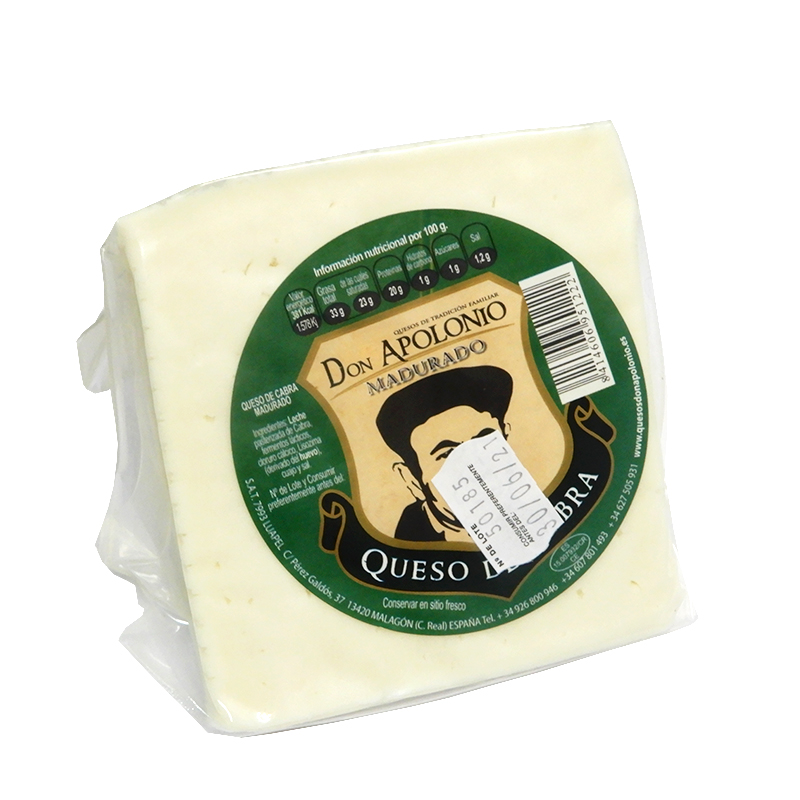 Cu&ntilde;a de 375 g de Queso de cabra Tierno.  Don Apolonio.