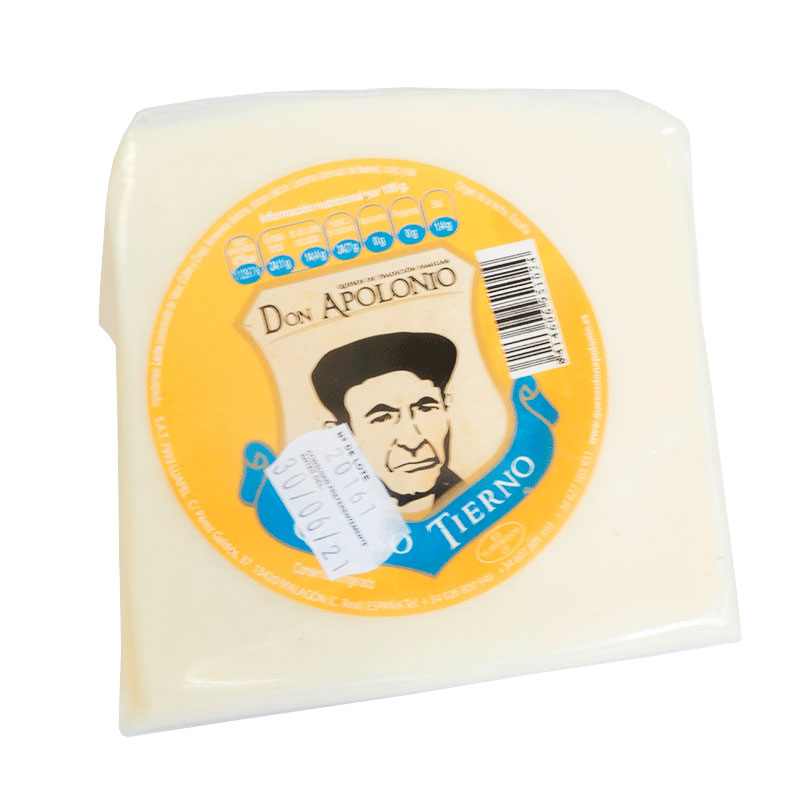 Queso tierno (Mezcla).  Abuelo Apolonio. Cu&ntilde;a de 375 g.