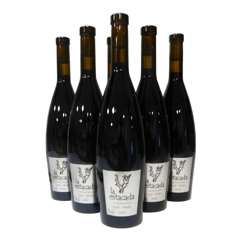 Vino Finca La Estacada Syrah Merlot. Crianza. Caja de 6 botellas.