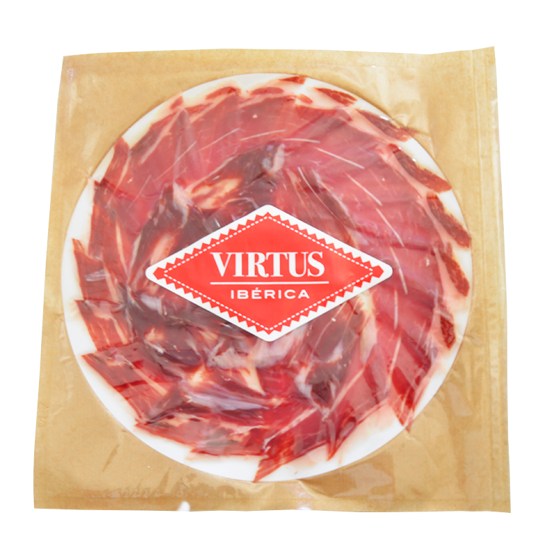 Jam&oacute;n 100% Bellota Reserva Especial. Excelencia de Virtus Ib&eacute;rica. 100 grs. Corte cuchillo.