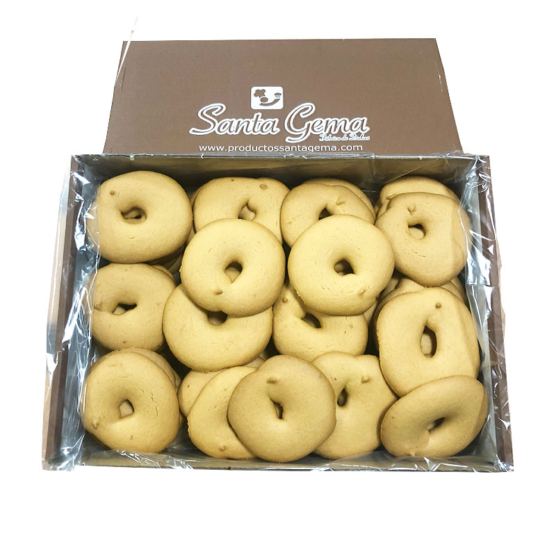 Rosquillos de huevo de horno tradicional. Caja de 1,2 kg. Santa Gema.