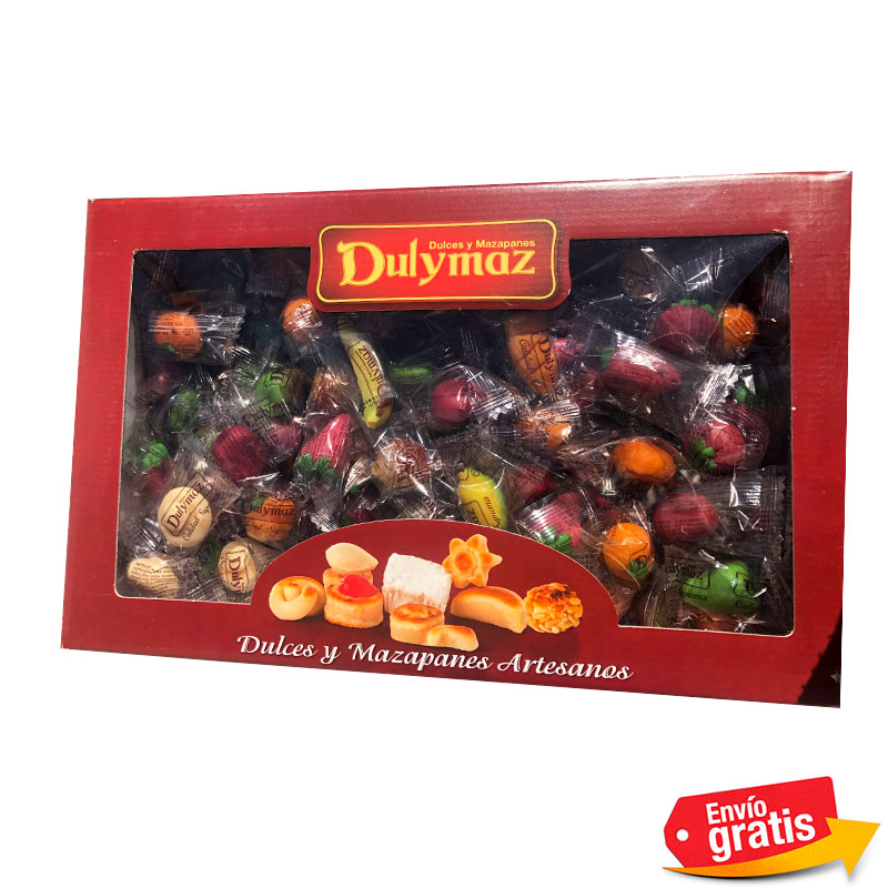 Surtido de frutas de mazap&aacute;n. Calidad Suprema. Caja de 2 kg. Dulymaz