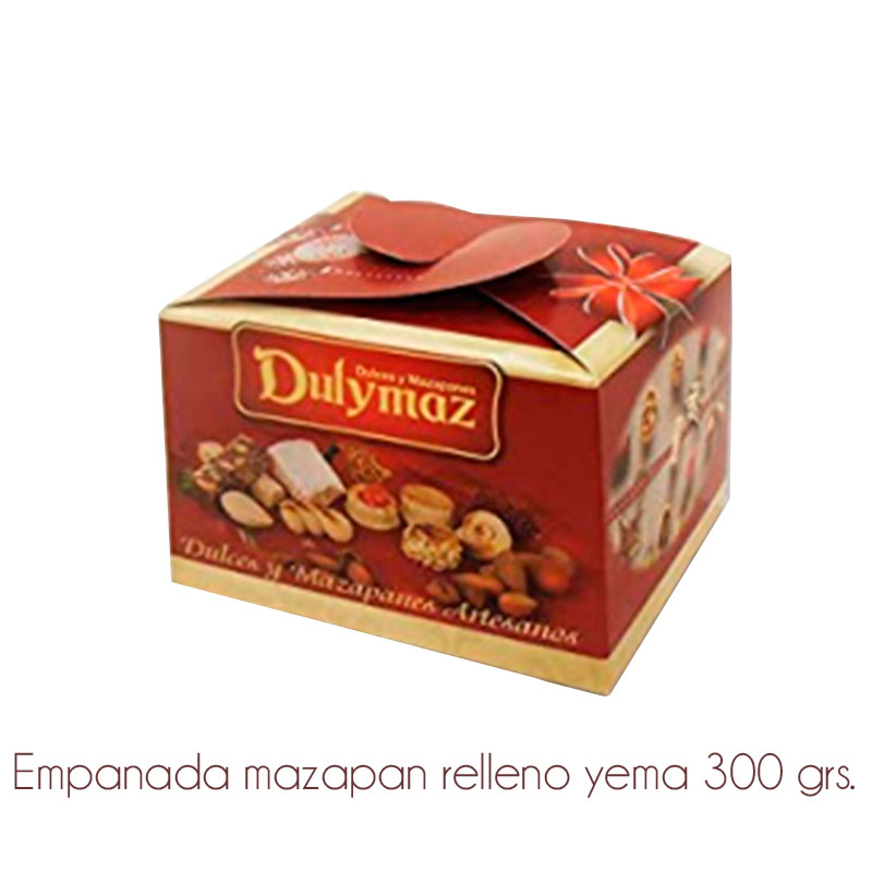 Empanadillas de Mazap&aacute;n Relleno. Calidad Suprema. Cajita de 300 grs. Dulymaz
