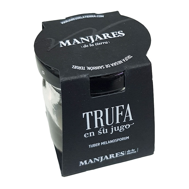 Trufa negra de invierno Tuber Melanosporum, en su jugo. 15 grs. Manjares de la Tierra.