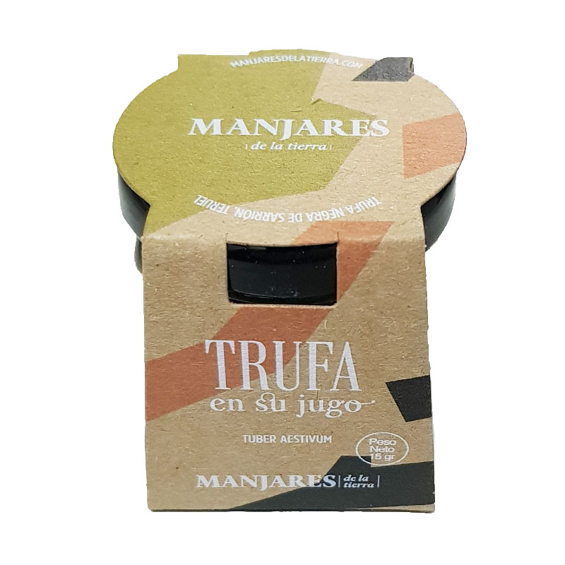 Trufa de verano, Tuber Aestivum, en su jugo. 15 grs. Manjares de la Tierra.