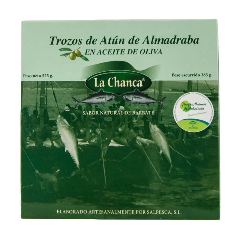 At&uacute;n de Almadraba en trozos 525 g. La Chanca.