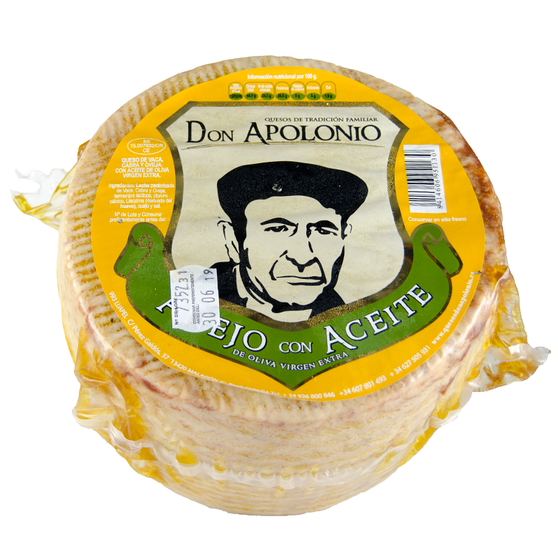Queso Mezcla Don Apolonio.  A&ntilde;ejo en aceite de oliva virgen extra.