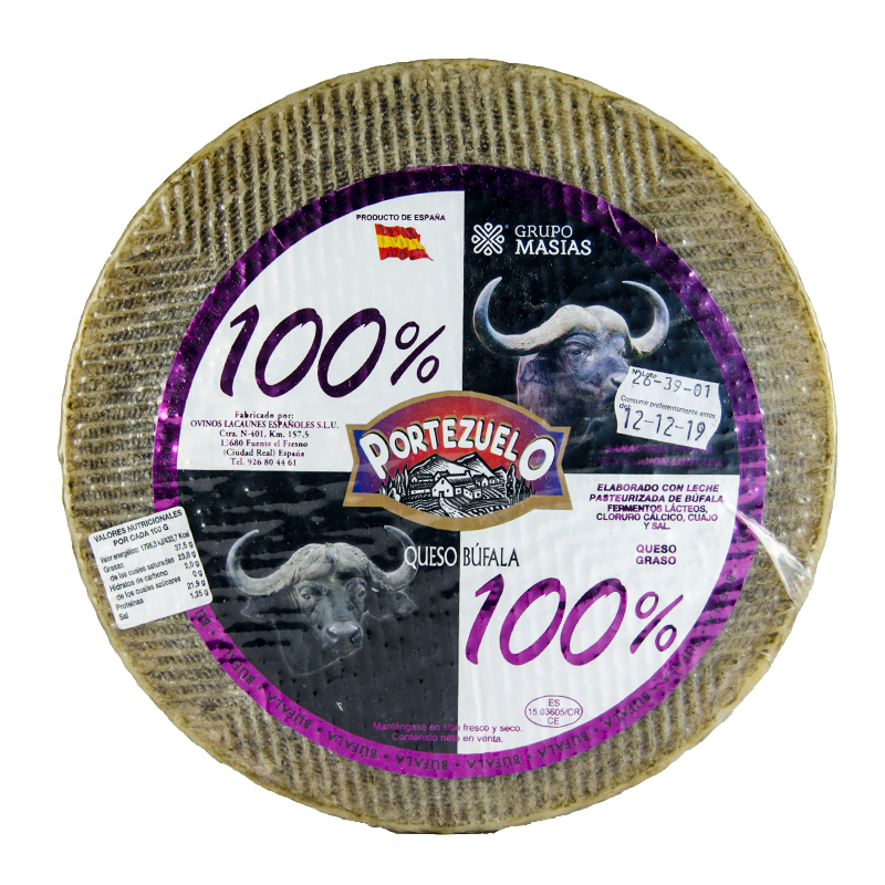 Queso de leche de B&uacute;fala 100% Semicurado. Portezuelo.