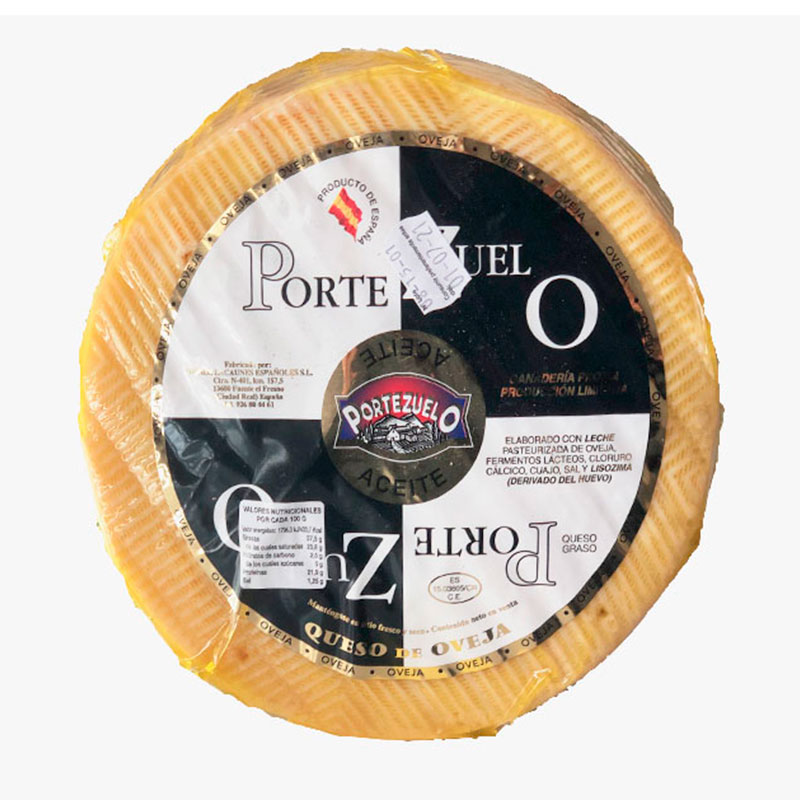 Queso Manchego de Oveja en Aceite. Portezuelo. 
